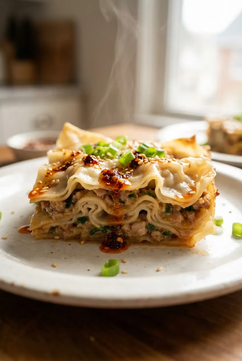 Viral Dumpling Lasagna