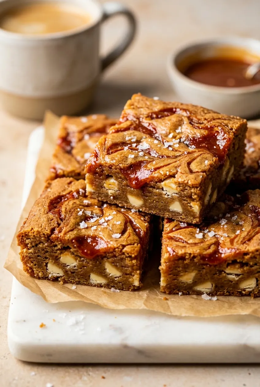 Gochujang Caramel Blondies