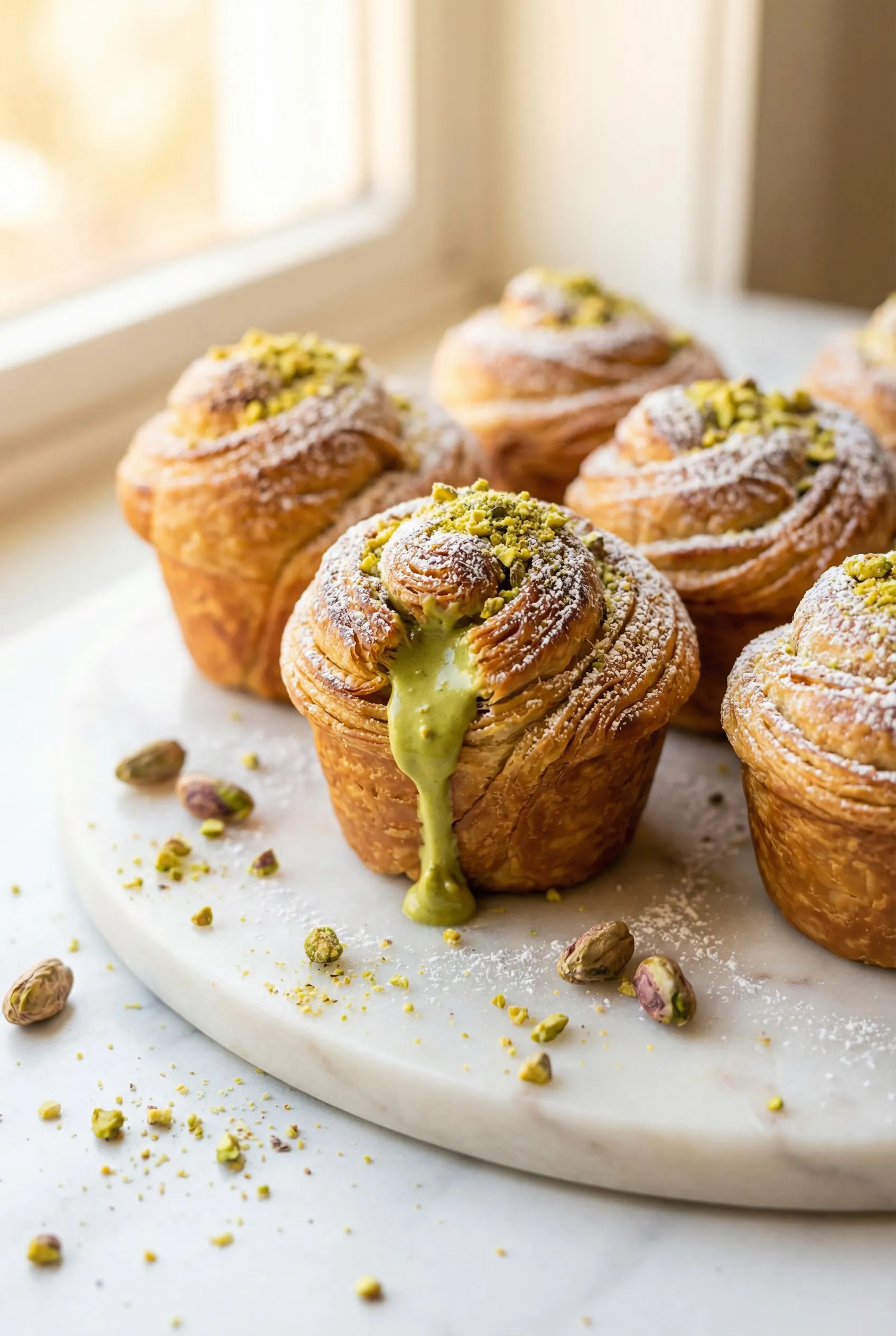 Pistachio Cruffins