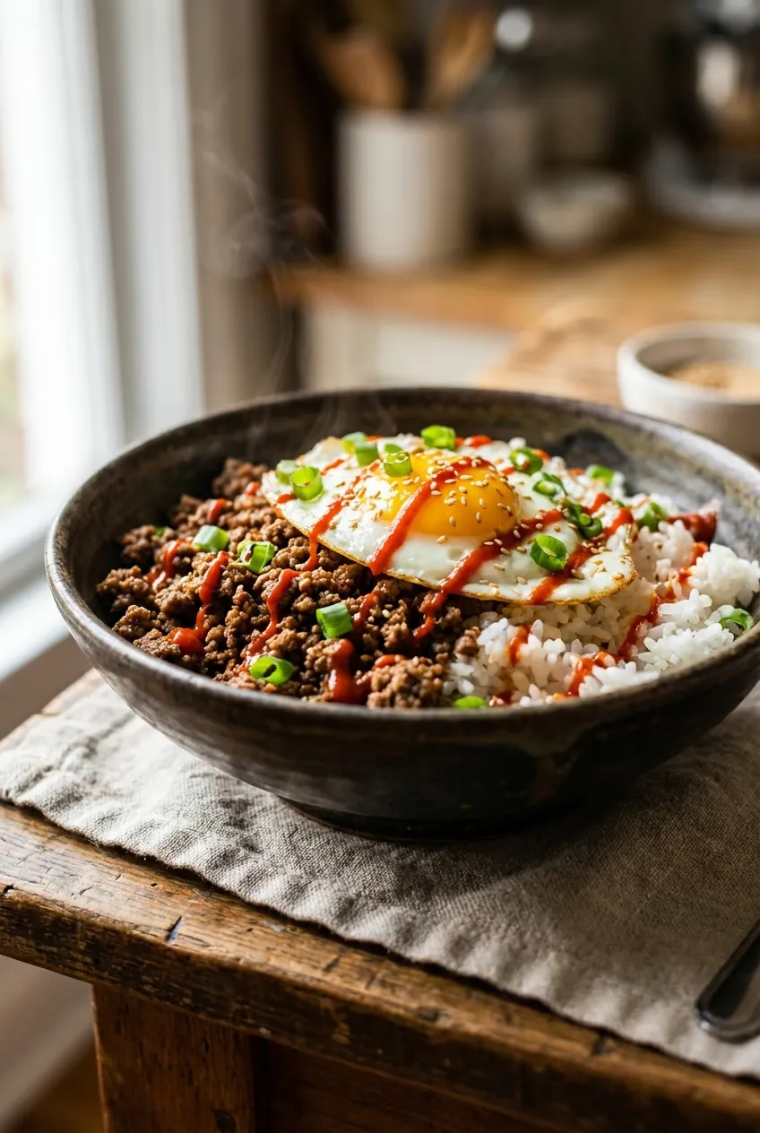 Spiced Beef and Rice Power Bowl